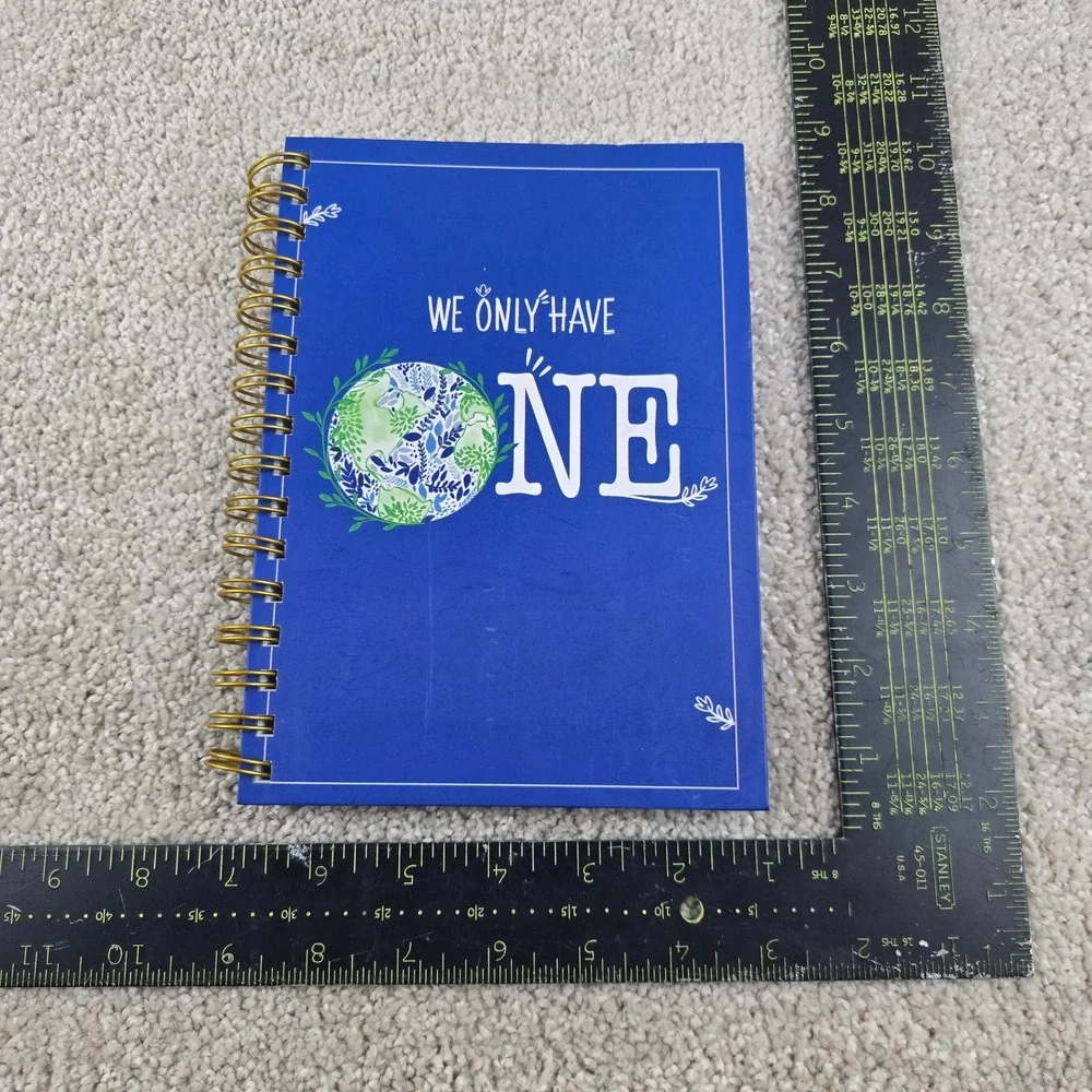 Top Flight A5 Notebook Blue We Only Have One Earth Graphic Wide Rule Spiral